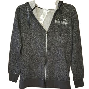 Disney Women's‎ Charcoal Zip-Up Hoodie Jacket Disneyland Resort 60 Diamond Celeb